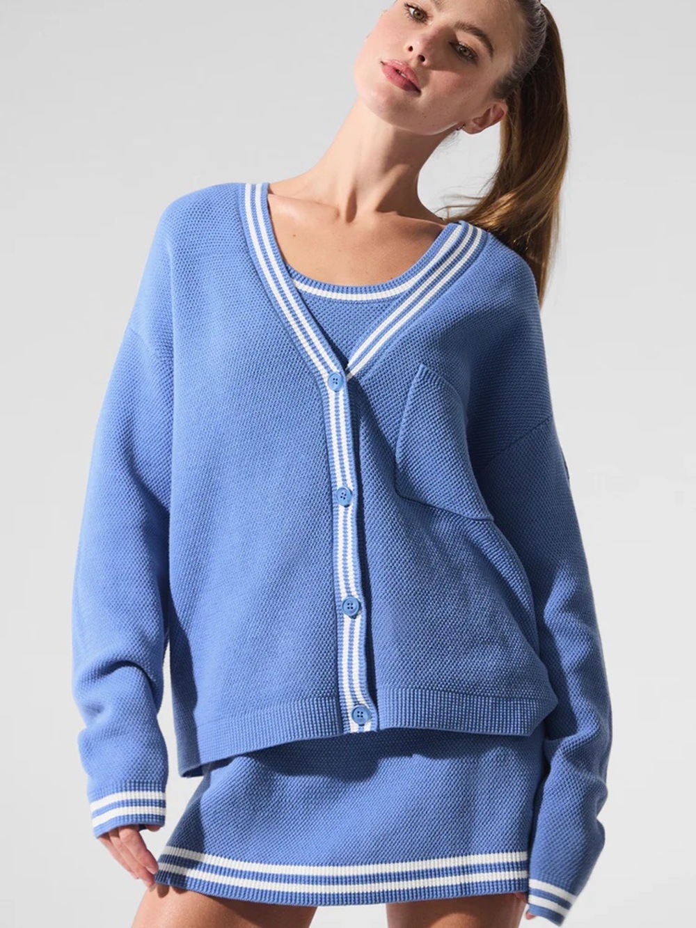Alo Tennis Club Sweater Knit Cardigan